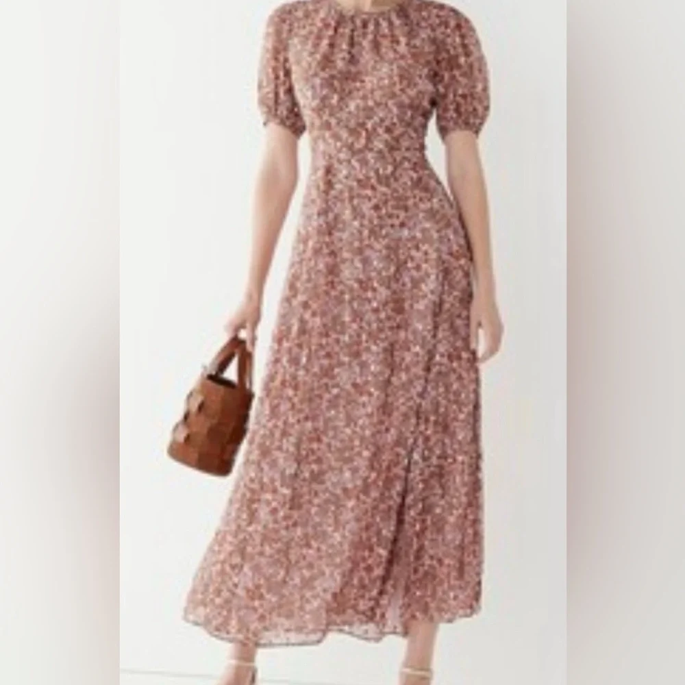 J. Crew Pink Floral Maxi Dress